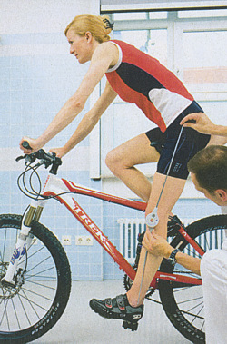 Messung der Sattelhöhe