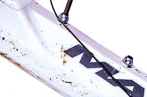 Mit Flaschenhalterschraube fixieren